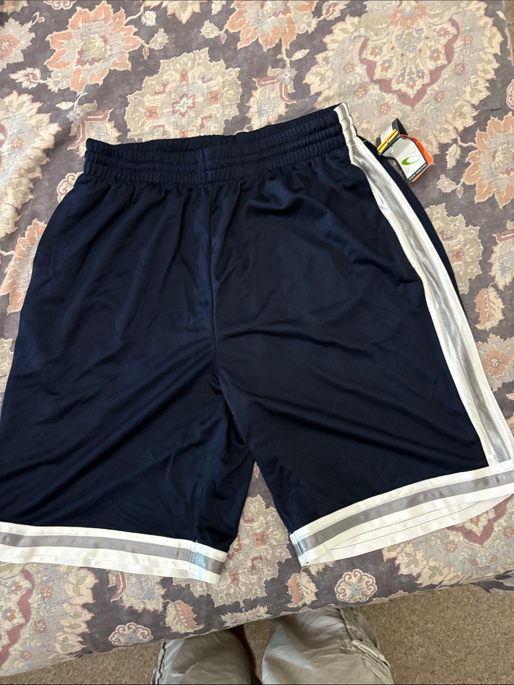 tek gear Navy Athletic Shorts with White Trim